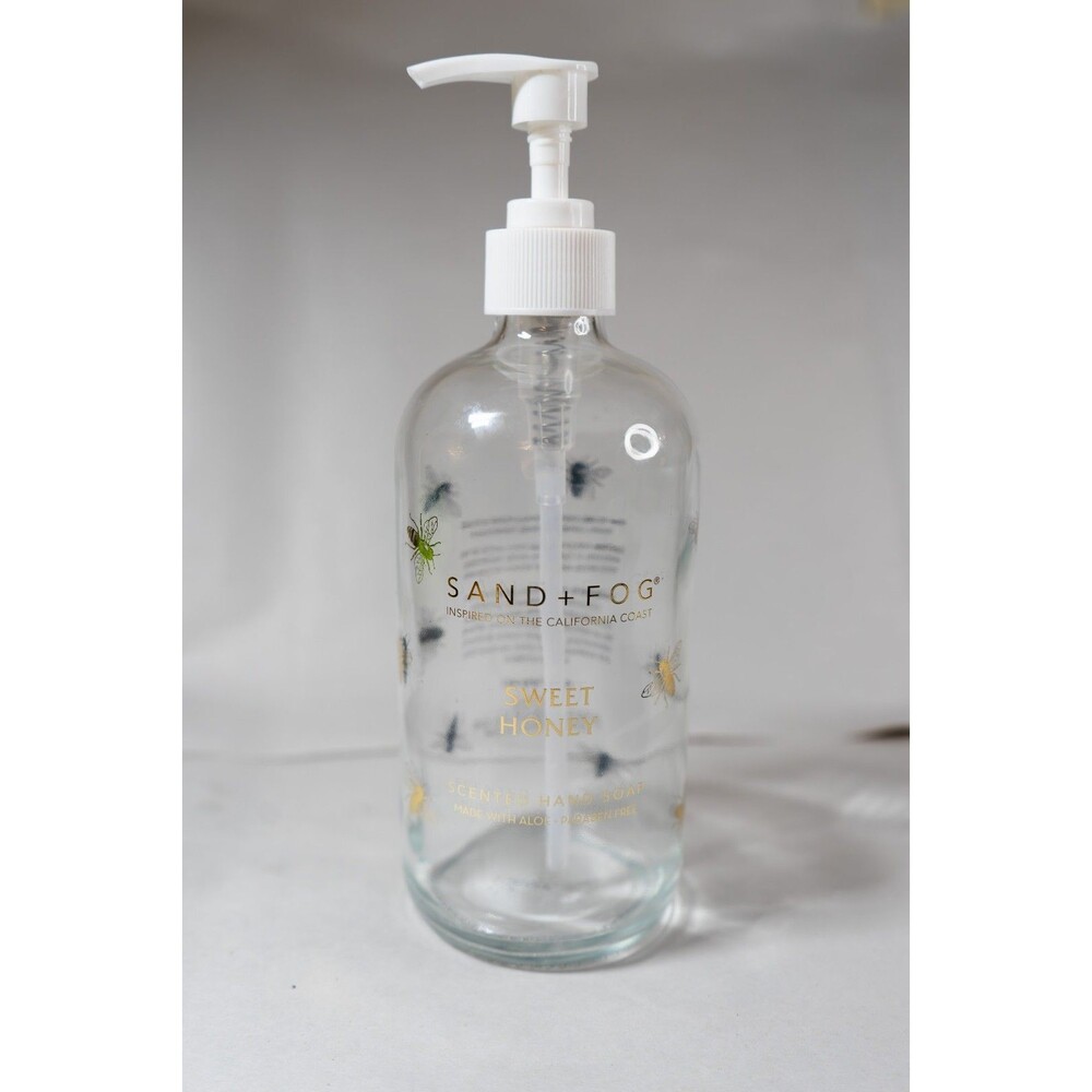 Sand + Fog Glass Pump Bottle Liquid Hand Soap Canister To Refill